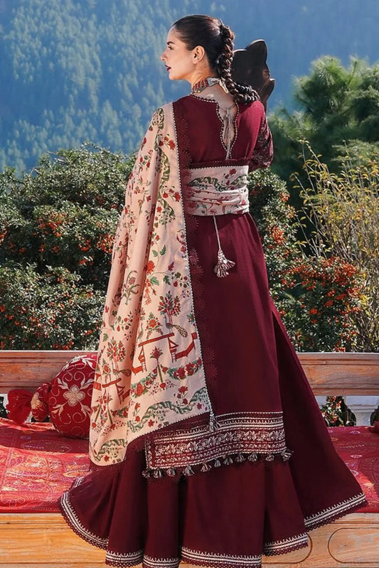 JCH-004 Hussain Rehar Heavy Embroidery 3PC Dhanak Suit