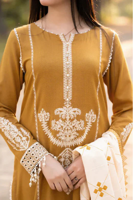 A Sling Embroidery 3PC Dhanak Suit JCH-076