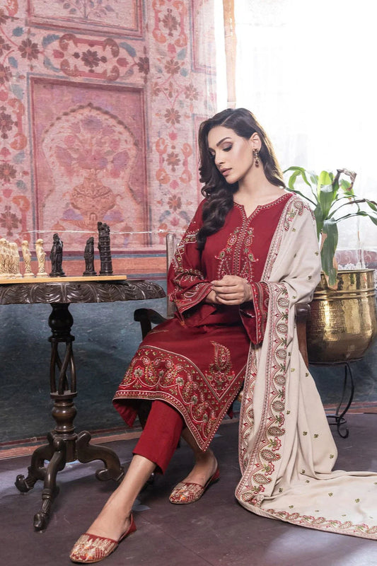Noor Heavy Embroidery 3PC Dhanak Suit JCH-060