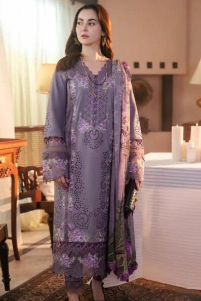 Jade Heavy Embroidery 3PC Dhanak Suit JCH-035