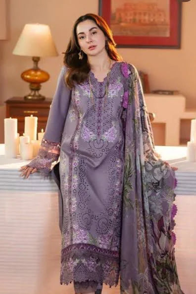 Jade Heavy Embroidery 3PC Dhanak Suit JCH-035