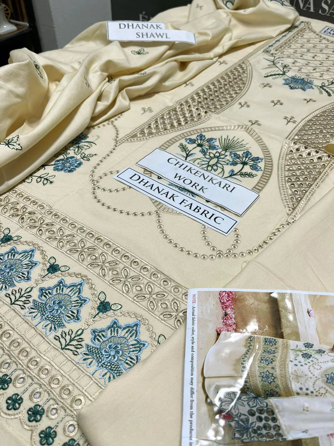 Qalamkar Heavy Embroidery 3PC Dhanak Suit JCH-075