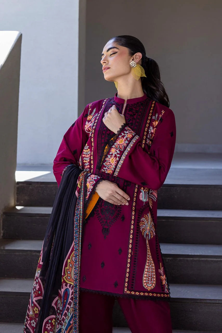 Zainab Chottani Embroidery 3PC Dhanak Suit JCH-105