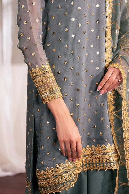 JCH-005 Cross Stitch Heavy Embroidery 3PC Dhanak Suit