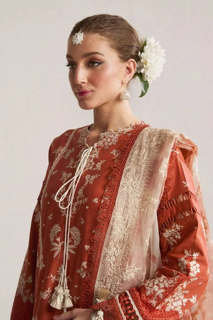 Hussain Rehar Heavy Embroidery 3PC Dhanak Suit JCH-062
