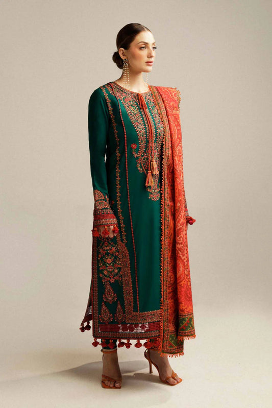 Hussain Rehar Embroidery 3PC Dhanak Suit JCH-074