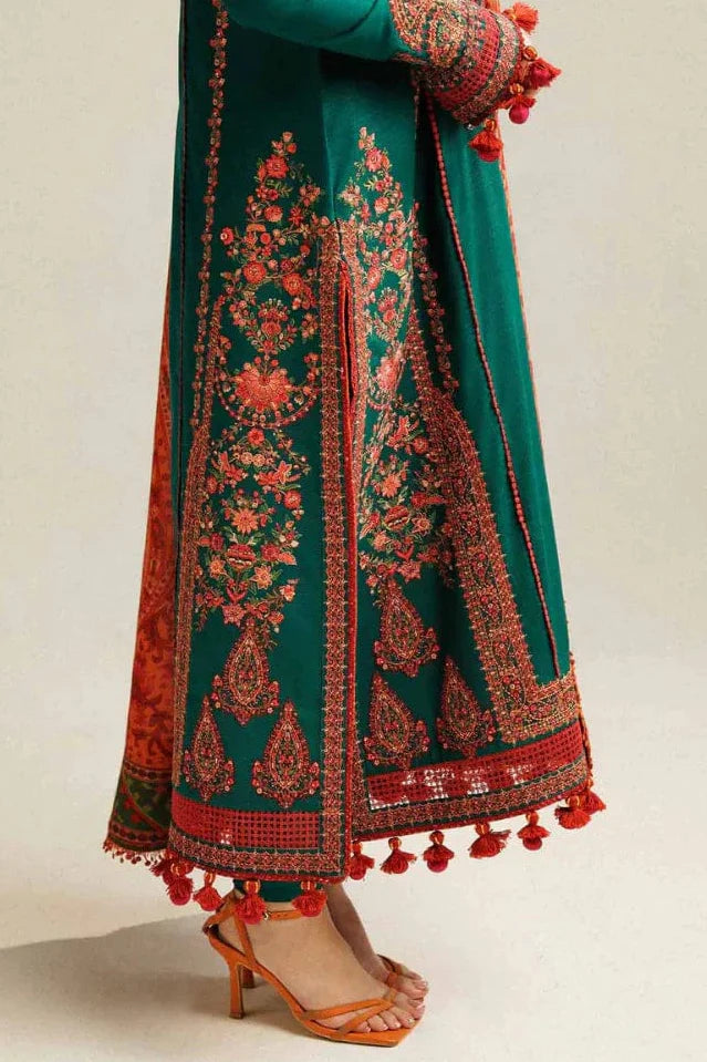 Hussain Rehar Embroidery 3PC Dhanak Suit JCH-074