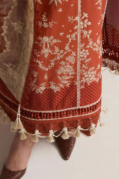Hussain Rehar Heavy Embroidery 3PC Dhanak Suit JCH-062