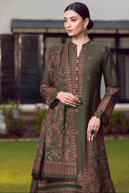 Bareeze Heavy Embroidery 3PC Dhanak Suit JCH-047