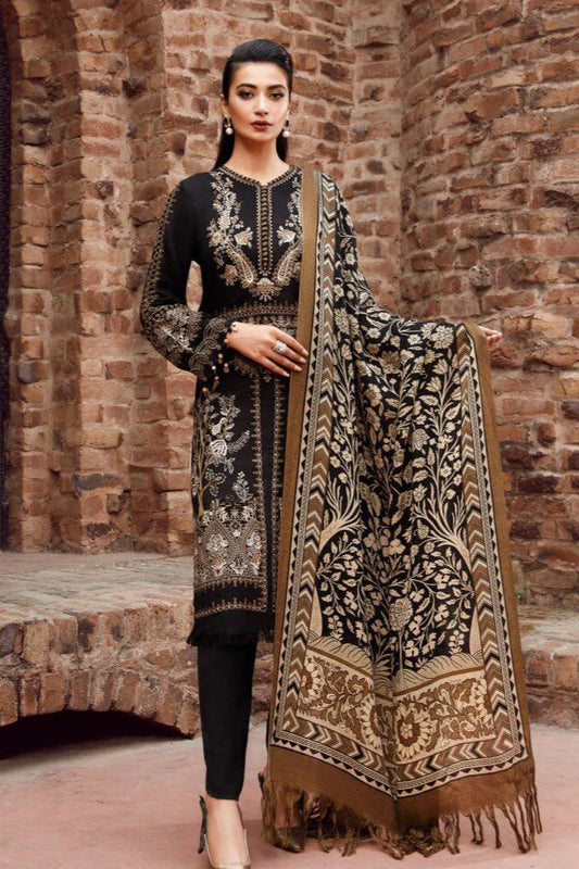 Maria B Heavy Embroidery 3PC Dhanak Suit JCH-037
