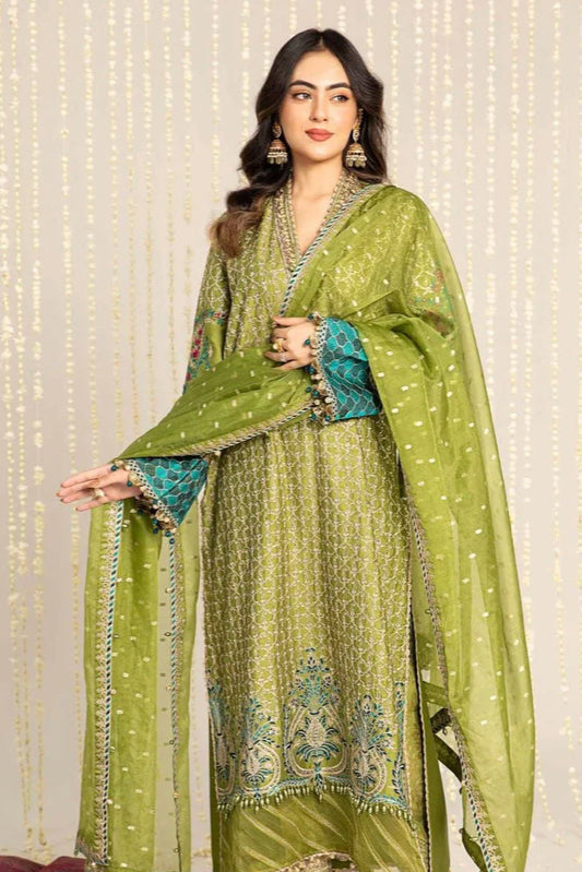 JCH-028 Maria B Heavy Embroidery 3PC Dhanak Suit