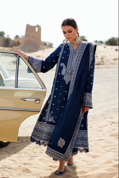 Zaha Heavy Embroidery 3PC Dhanak Suit JCH-073