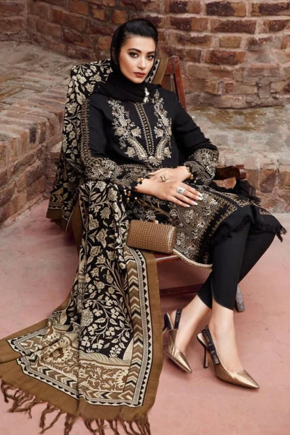 Maria B Heavy Embroidery 3PC Dhanak Suit JCH-037