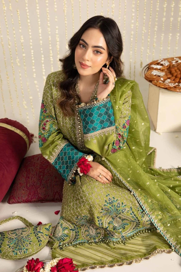 JCH-028 Maria B Heavy Embroidery 3PC Dhanak Suit