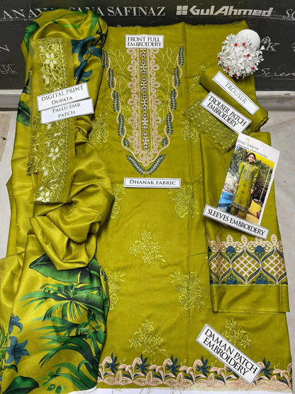 Rang Rasiya Embroidery 3PC Dhanak Suit JCH-119