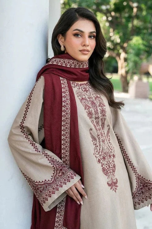 Baroque Embroidery 3PC Dhanak Suit JCH-186