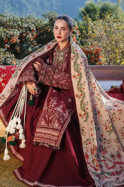 JCH-004 Hussain Rehar Heavy Embroidery 3PC Dhanak Suit