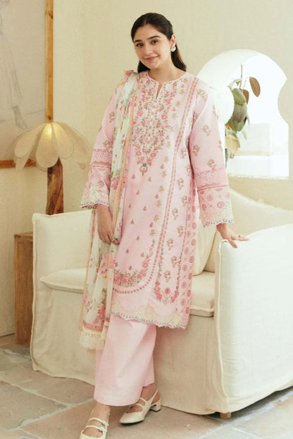 Zara Shah Jahan Heavy Embroidery 3PC Dhanak Suit JCH-120