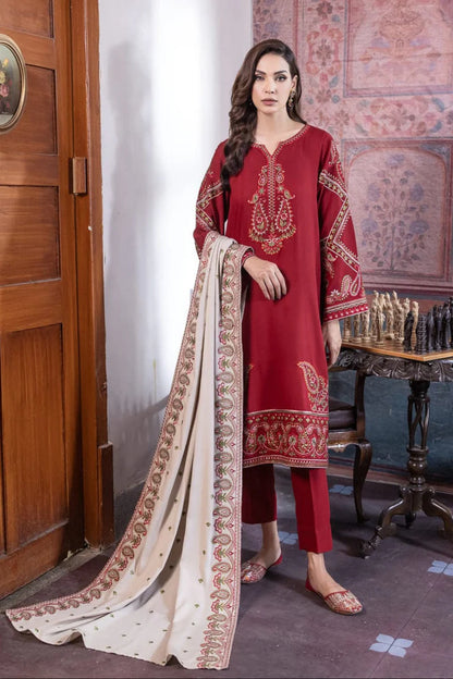 Noor Heavy Embroidery 3PC Dhanak Suit JCH-060