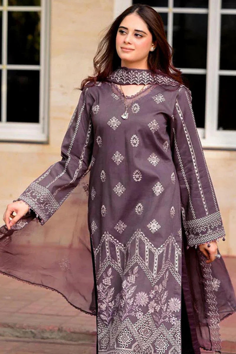 JCH-023 Libaas Heavy Embroidery 3PC Dhanak Suit