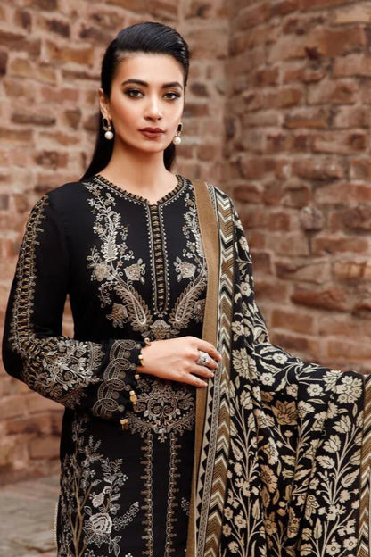 Maria B Heavy Embroidery 3PC Dhanak Suit JCH-037