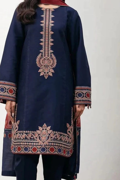 Jazmin Embroidery 3PC Dhanak Suit JCH-124