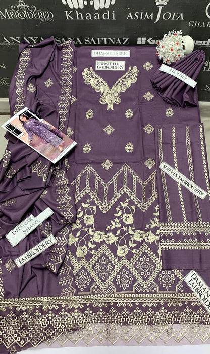 JCH-023 Libaas Heavy Embroidery 3PC Dhanak Suit