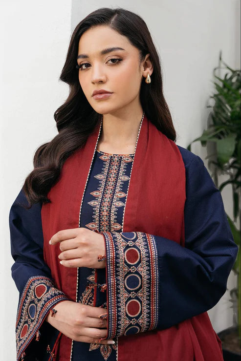 Jazmin Embroidery 3PC Dhanak Suit JCH-124