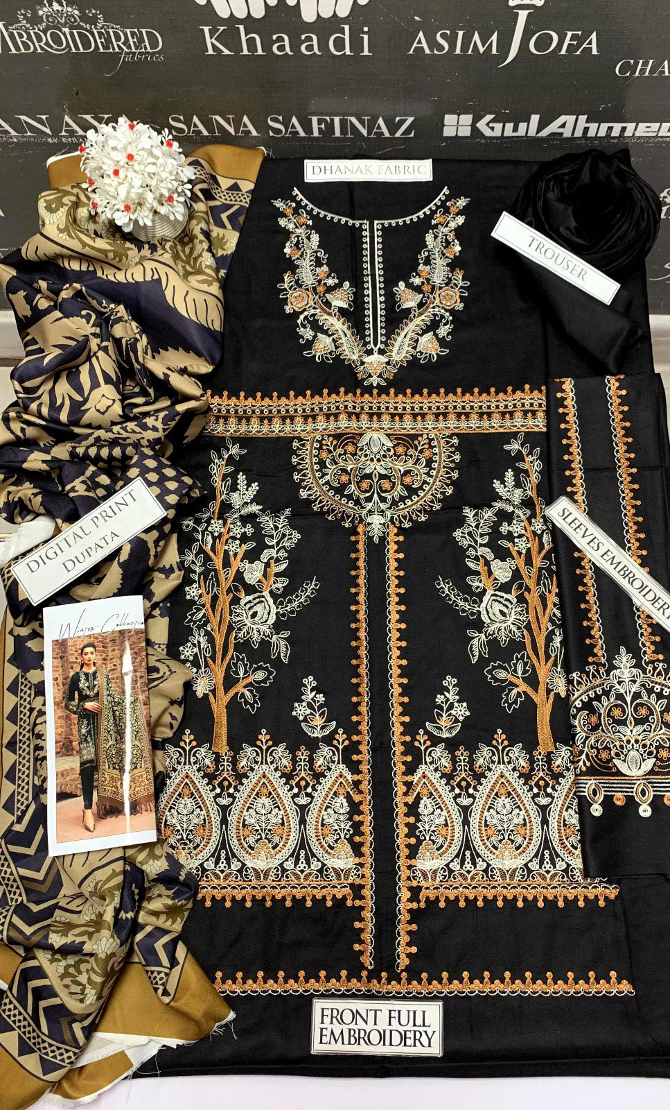 Maria B Heavy Embroidery 3PC Dhanak Suit JCH-037