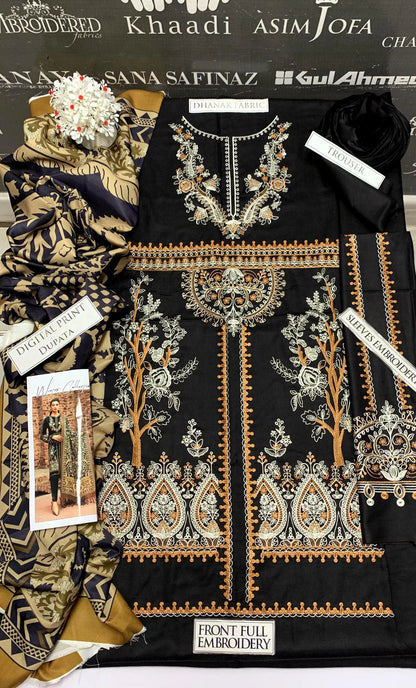 Maria B Heavy Embroidery 3PC Dhanak Suit JCH-037