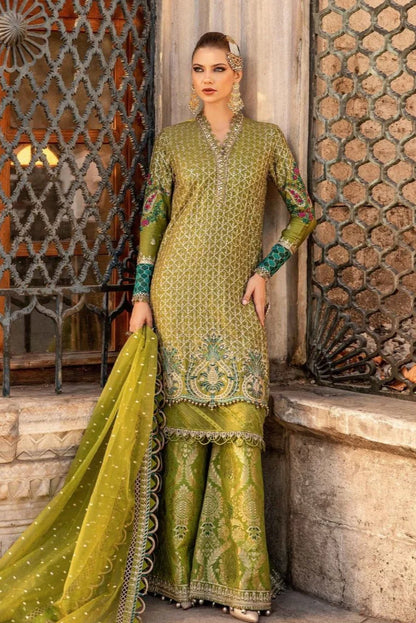 JCH-028 Maria B Heavy Embroidery 3PC Dhanak Suit