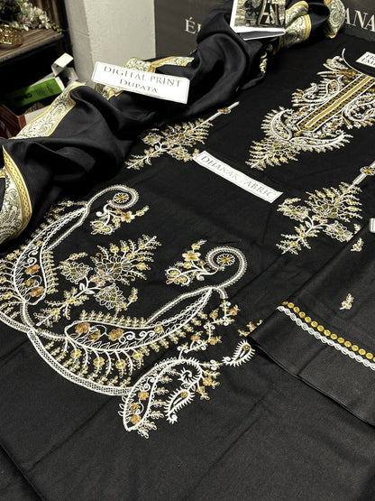 Maria B Heavy Embroidery 3PC Dhanak Suit JCH-063
