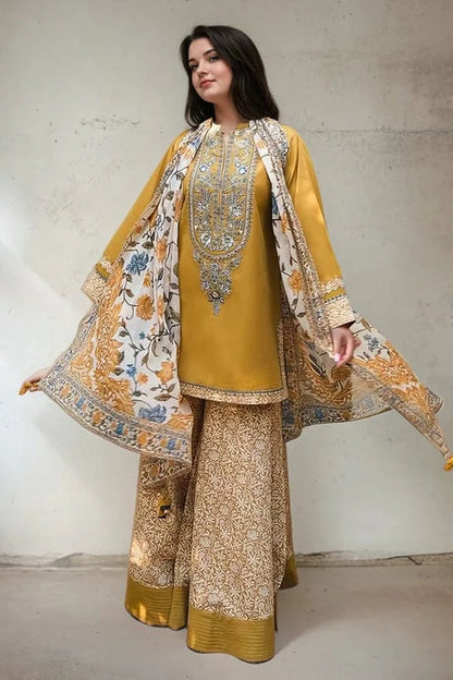 Sapphire Embroidery 3PC Dhanak  JCH-118