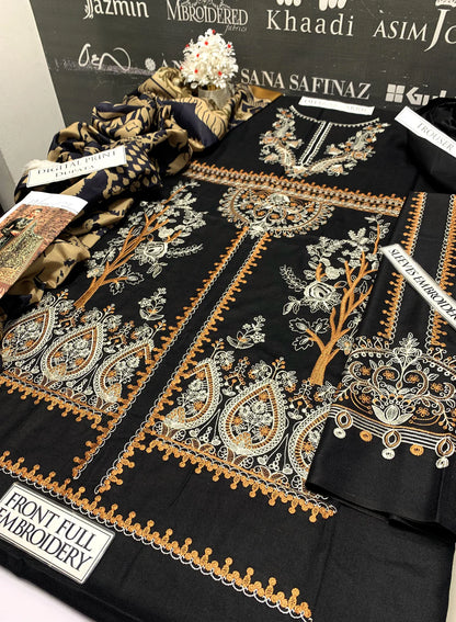 Maria B Heavy Embroidery 3PC Dhanak Suit JCH-037