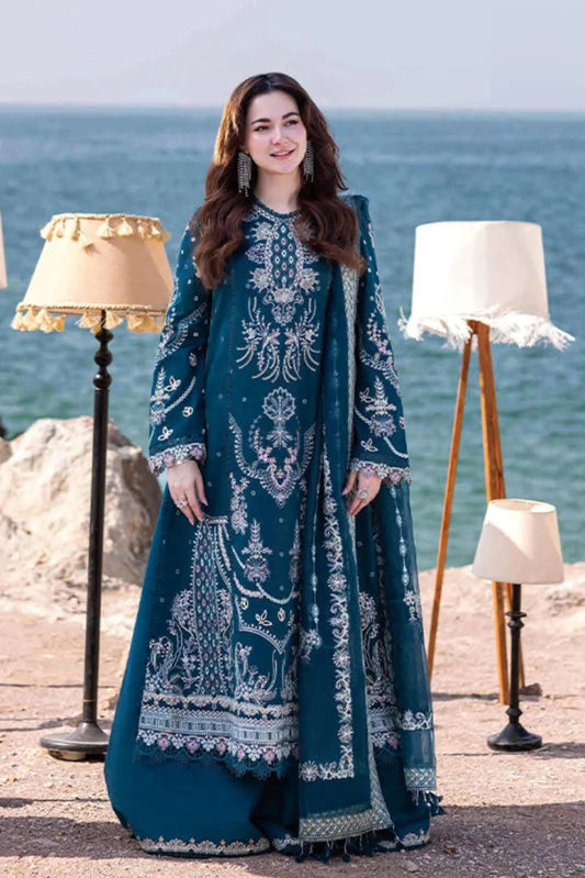 JCH-002 Qalamkar Heavy Embroidery 3PC Dhanak Suit