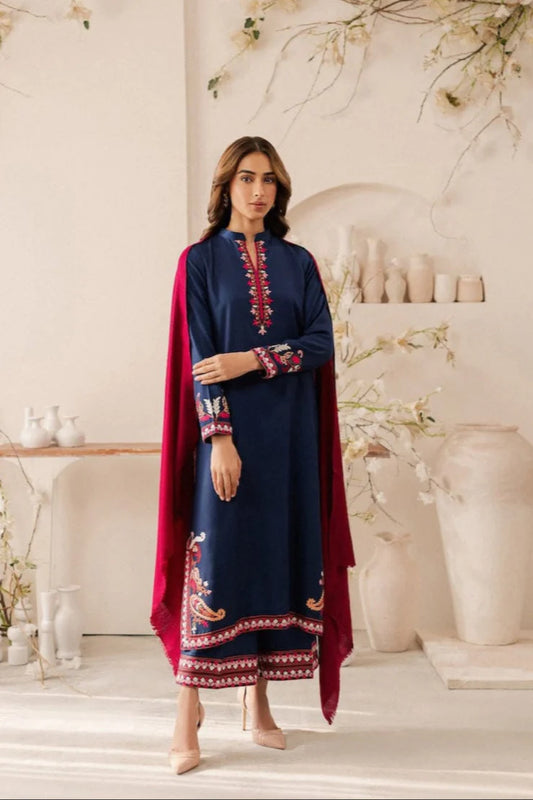 Jazmin Heavy Embroidery 3PC Dhanak Suit JCH-064