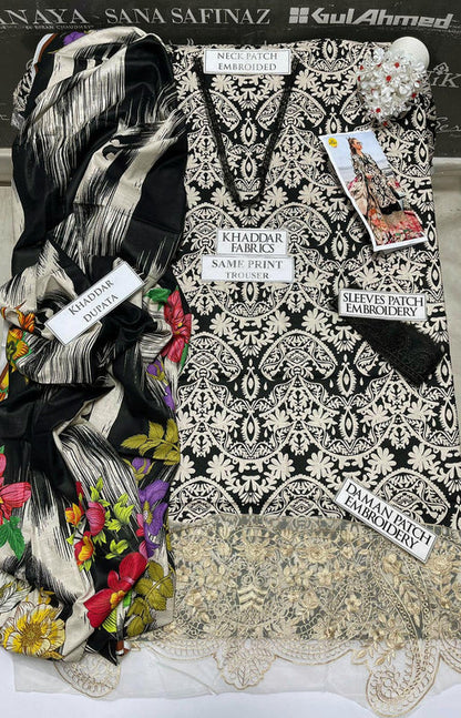 Maria B Embroidery 3PC khaddar Suit JCH-183