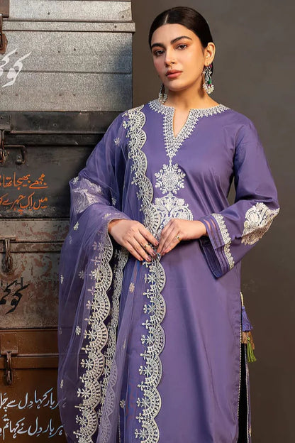 Zara Shah Jahan Heavy Embroidery 3PC Dhanak Suit JCH-036
