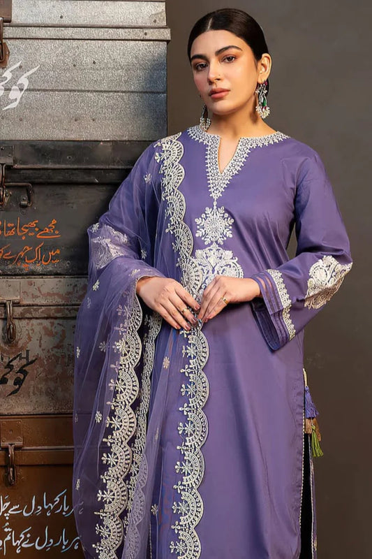 Zara Shah Jahan Heavy Embroidery 3PC Dhanak Suit JCH-036