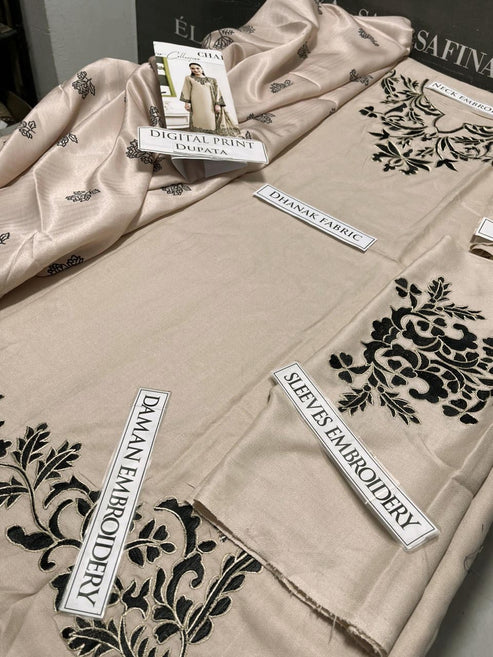 Charizma Embroidery 3PC Dhanak Suit JCH-130