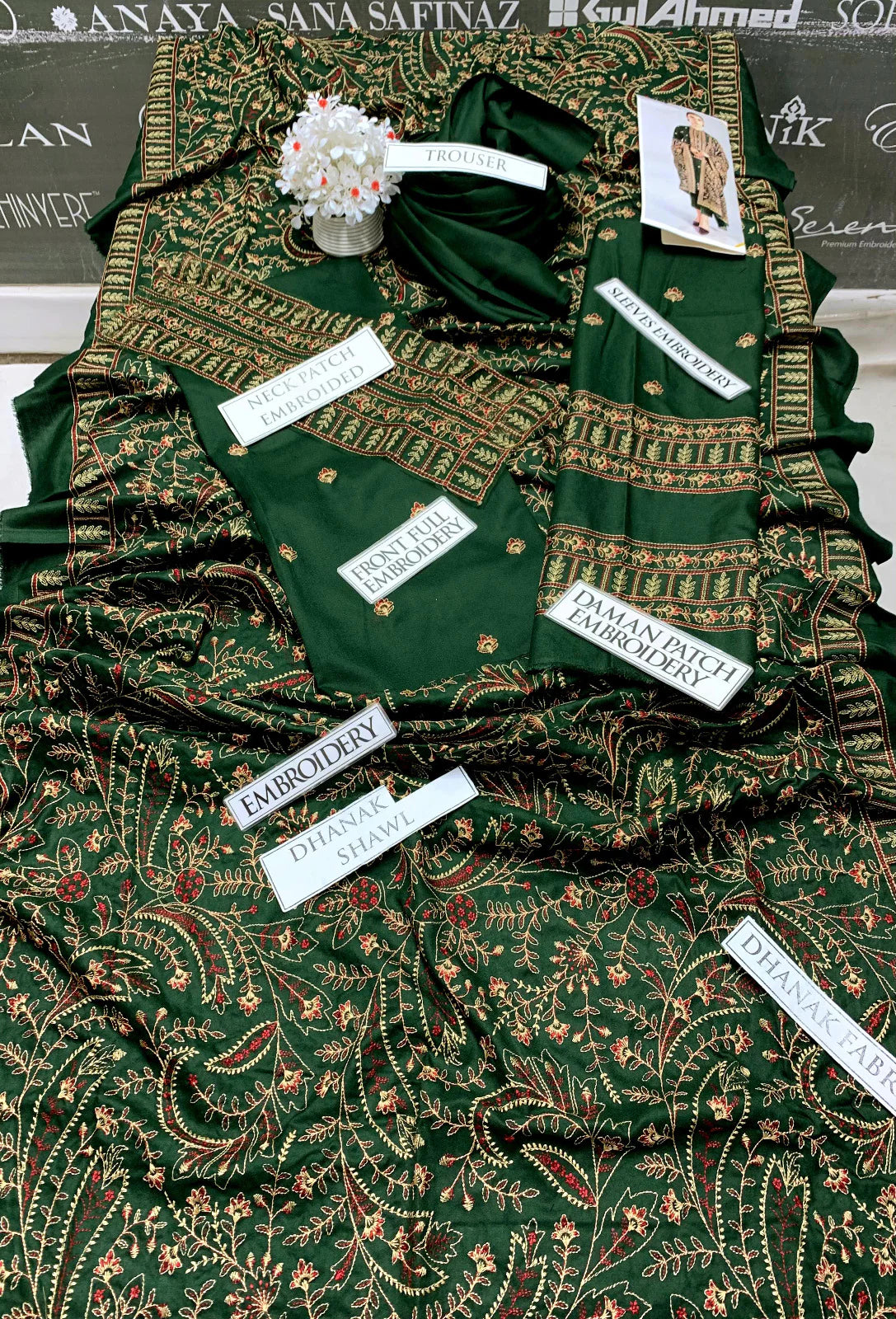 Bareeze Heavy Embroidery 3PC Dhanak Suit JCH-048
