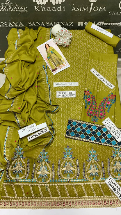 JCH-028 Maria B Heavy Embroidery 3PC Dhanak Suit