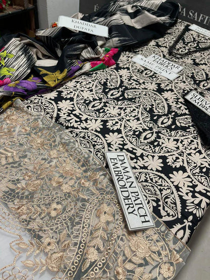 Maria B Embroidery 3PC khaddar Suit JCH-183