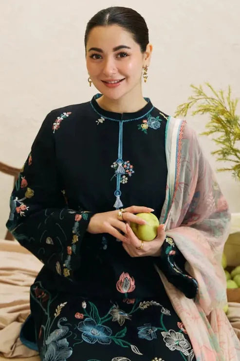 Zara Shah Jahan Heavy Embroidery 3PC Dhanak Suit JCH-189