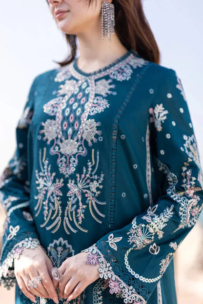 JCH-002 Qalamkar Heavy Embroidery 3PC Dhanak Suit