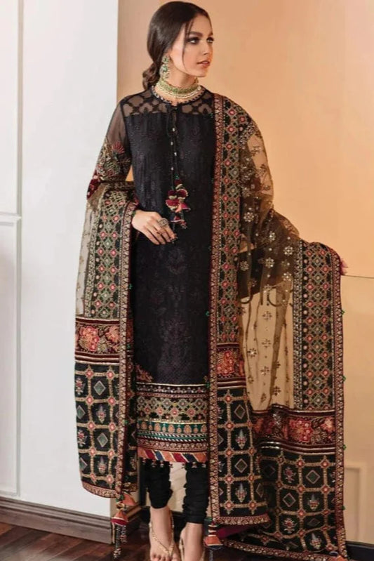 JCH-013 Baroque Heavy Embroidery 3PC Dhanak Suit