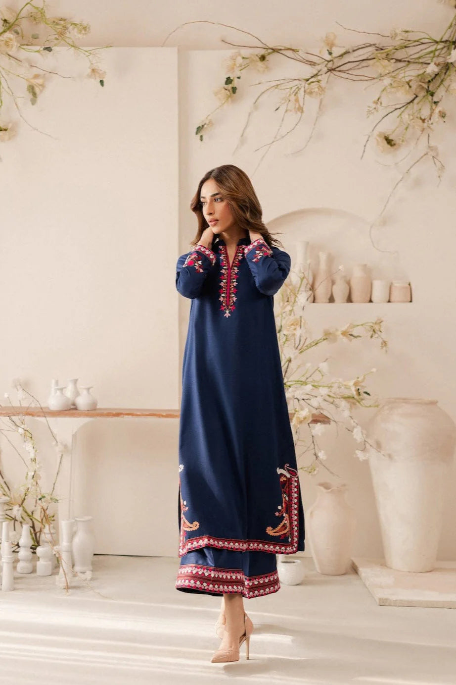 Jazmin Heavy Embroidery 3PC Dhanak Suit JCH-064