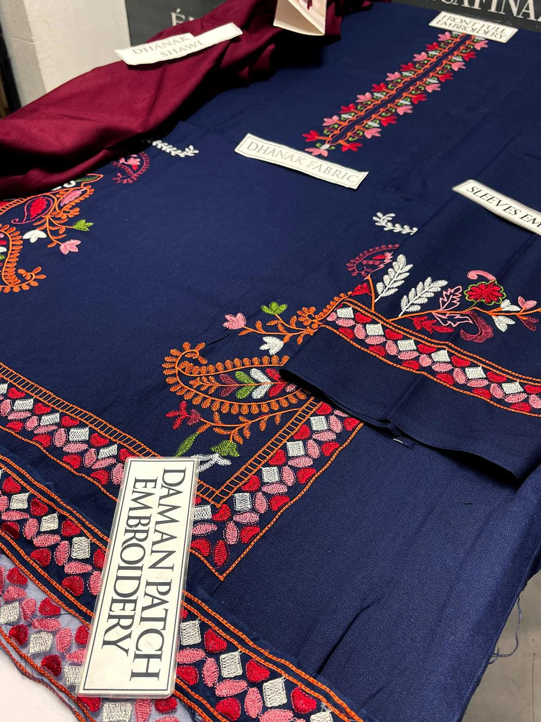 Jazmin Heavy Embroidery 3PC Dhanak Suit JCH-064