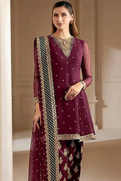 JCH-027 Jazmin Heavy Embroidery 3PC Dhanak Suit