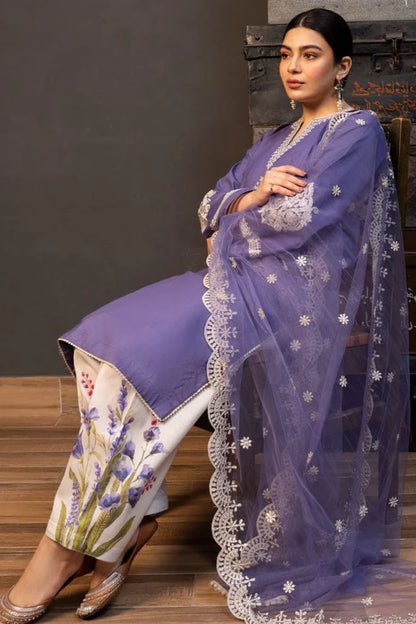 Zara Shah Jahan Heavy Embroidery 3PC Dhanak Suit JCH-036
